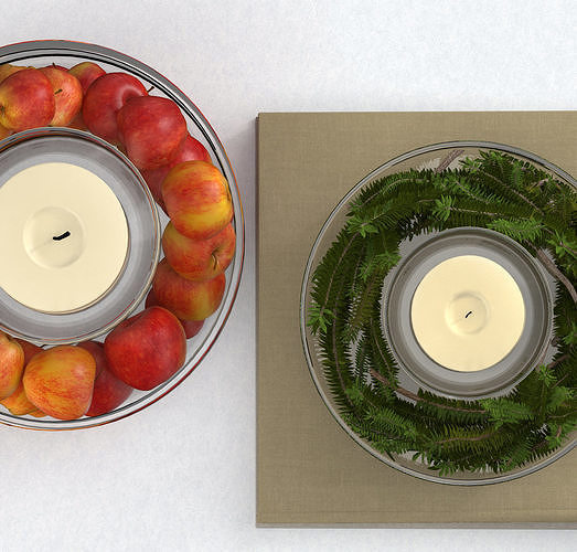 Glass Display Hurricanes with Apples 3D model 4
