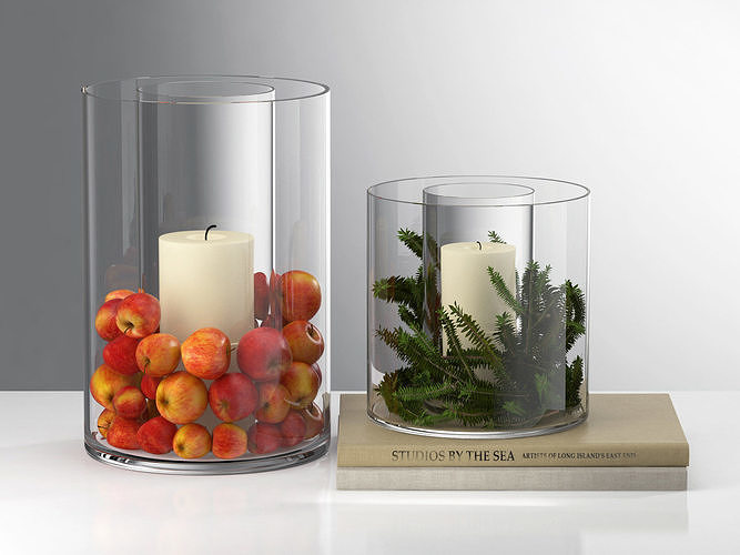 Glass Display Hurricanes with Apples 3D model 3