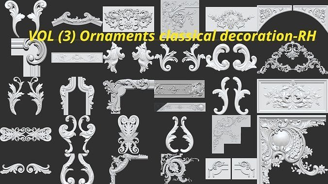 Ornaments classical decoration VOL 3-30 DESIGN 3D model 2