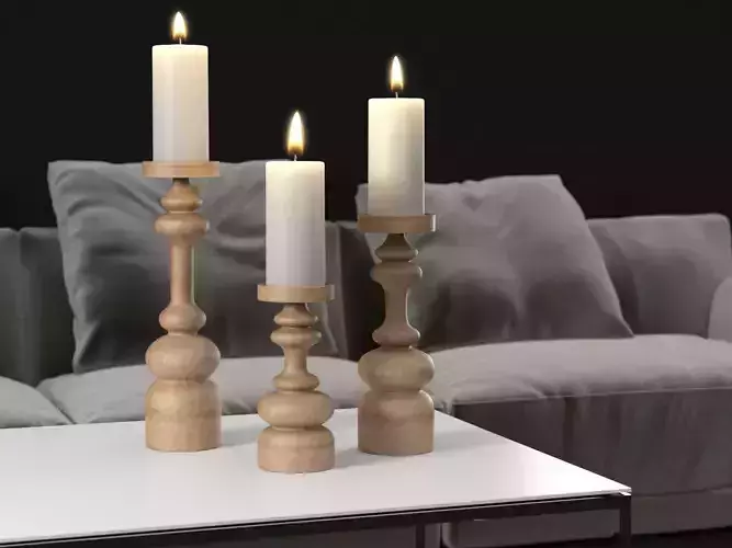 Arteriors Ainsworth Candle Holders 3D model