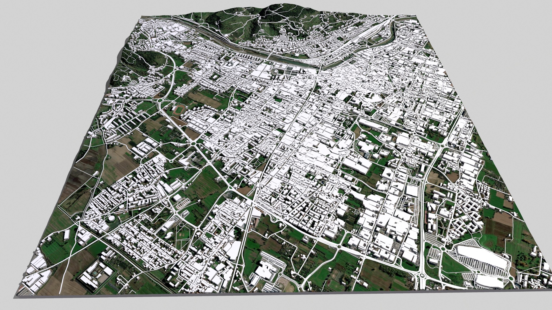 Cityscape Prato Florence Italy 3D model_7