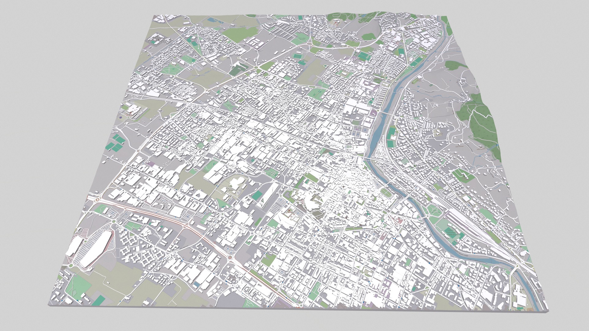 Cityscape Prato Florence Italy 3D model_6