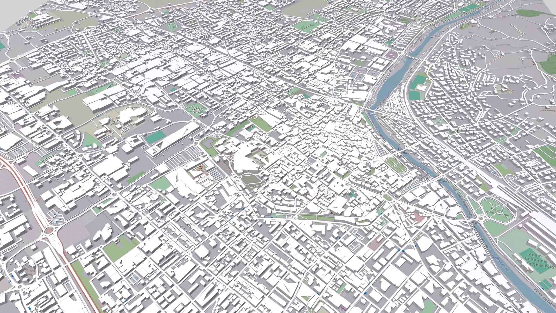 Cityscape Prato Florence Italy 3D model_4