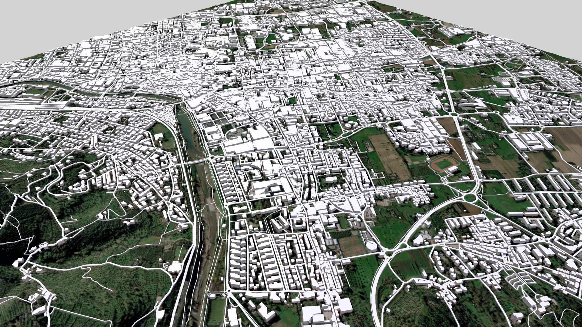 Cityscape Prato Florence Italy 3D model_5