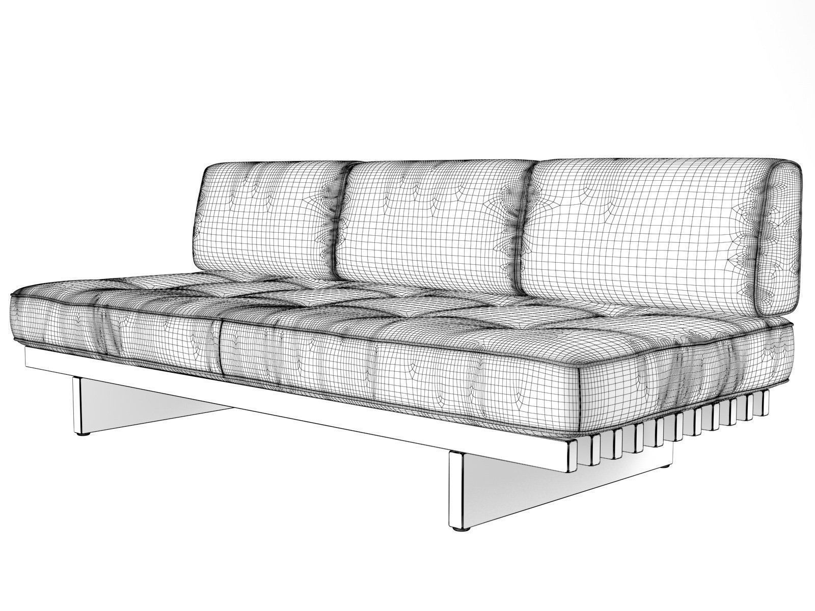 DS 80 793 Sofa without Armrest Outdoor 3D model_3
