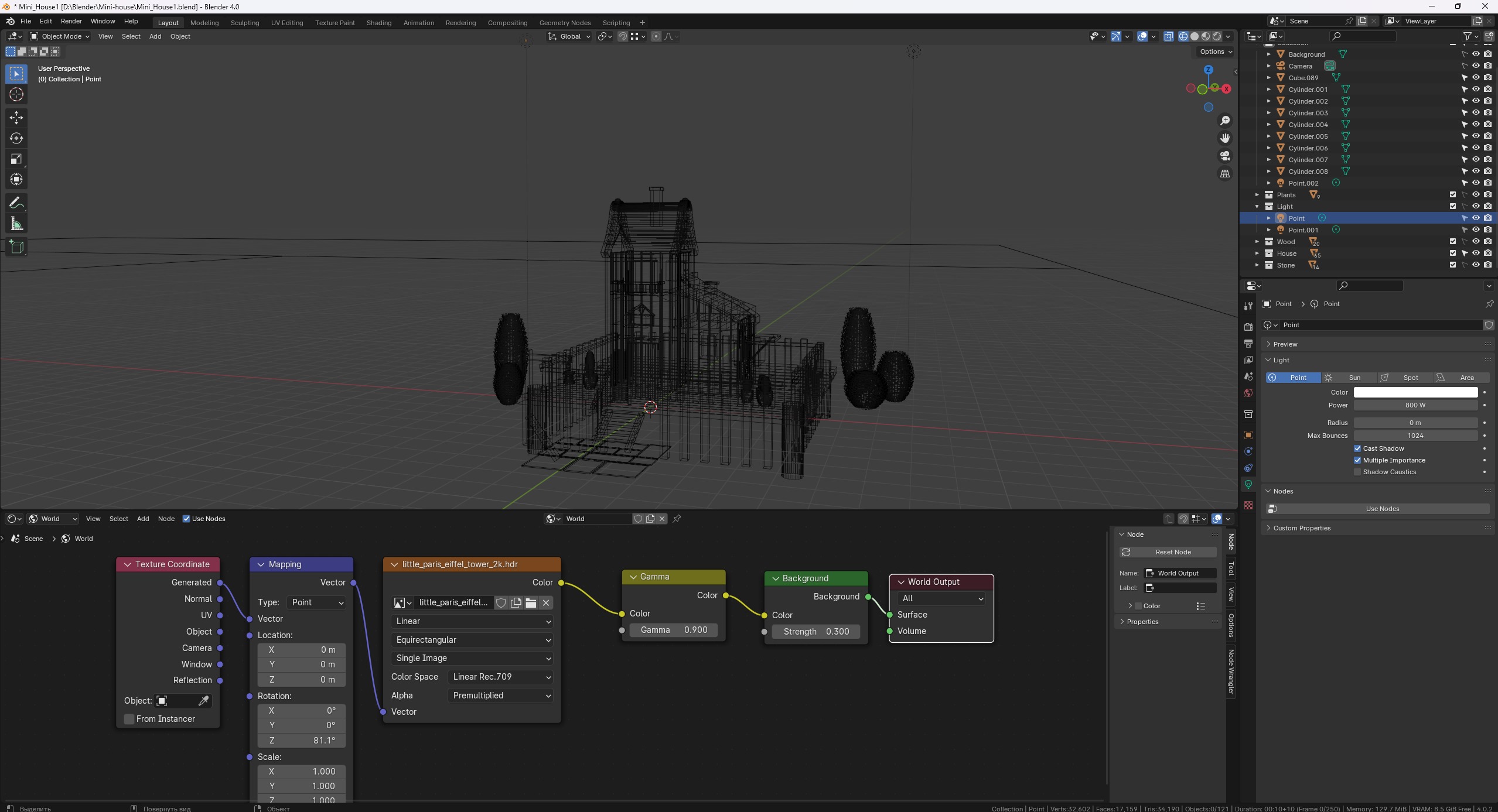 Mini-house  Low-poly 3D model_2