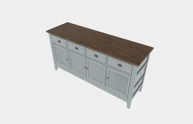 cgt sideboard coastal Low-poly 3D model