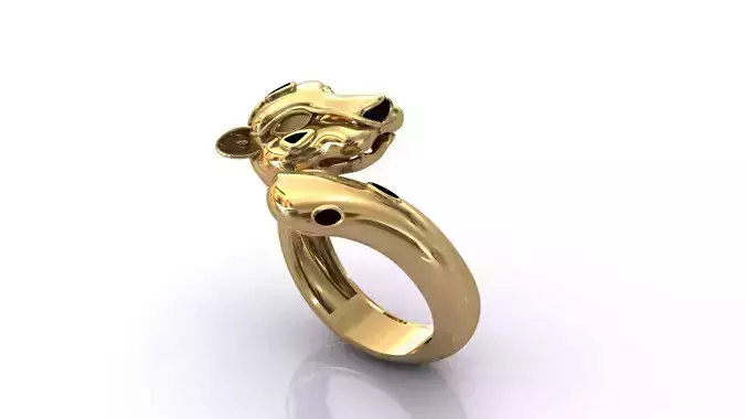 STL 3DM Panther Ring Womens Ring Plain Model 3D print model