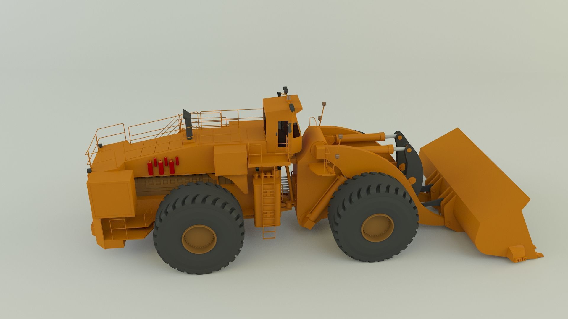 komatsun we2350 wheel loader 3D model_2