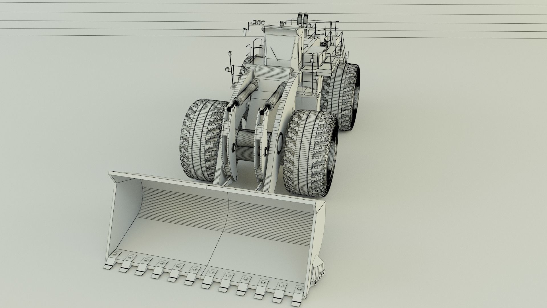 komatsun we2350 wheel loader 3D model_13