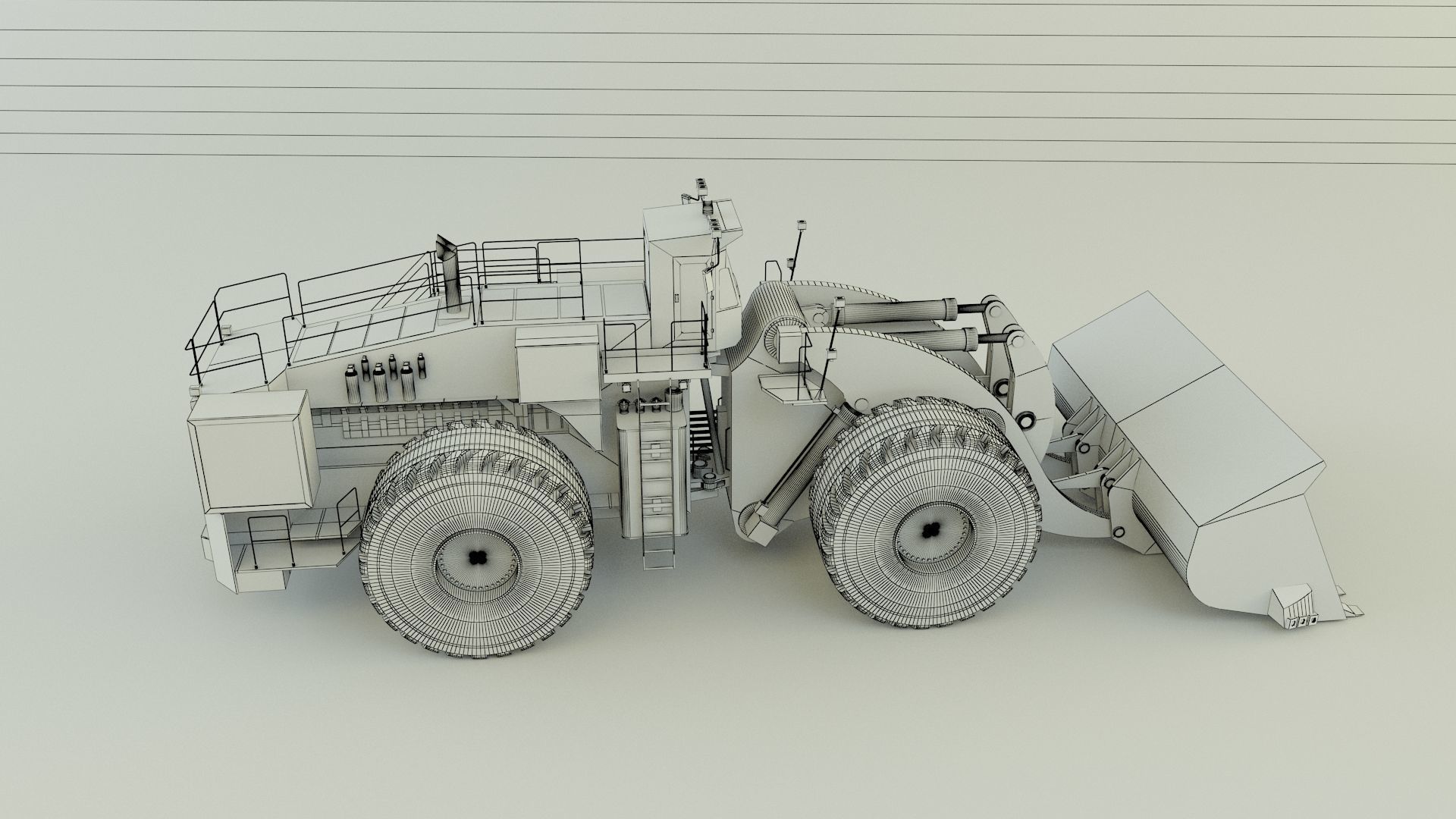 komatsun we2350 wheel loader 3D model_14