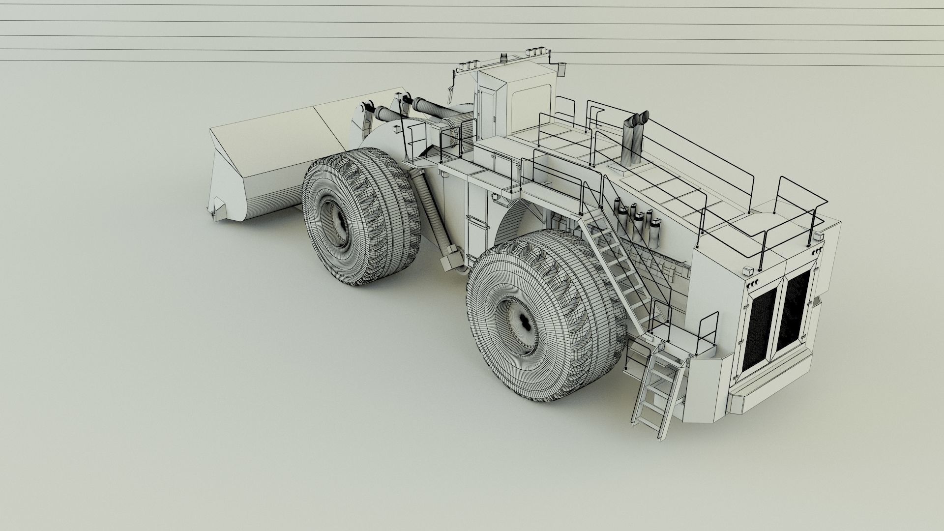 komatsun we2350 wheel loader 3D model_12