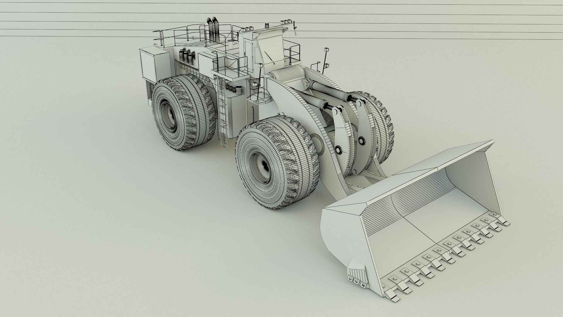 komatsun we2350 wheel loader 3D model_10