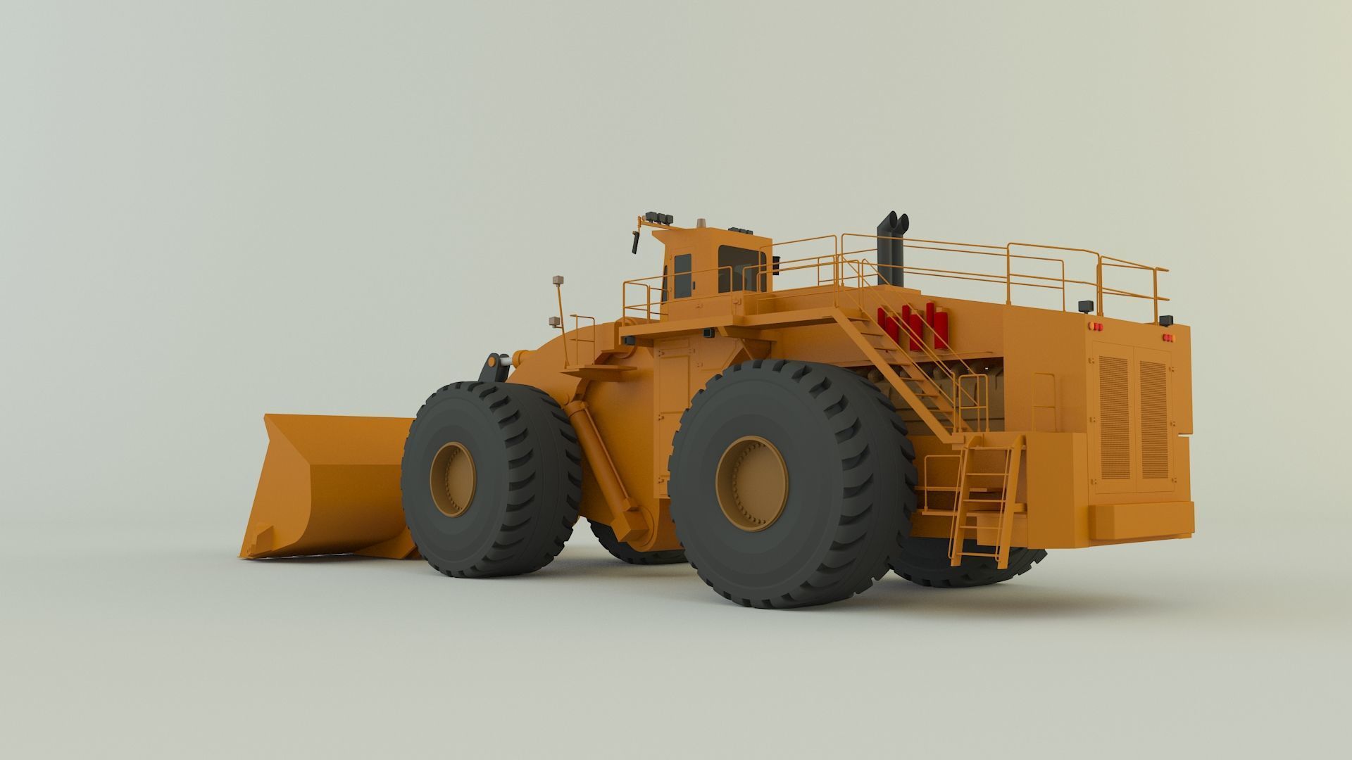 komatsun we2350 wheel loader 3D model_9