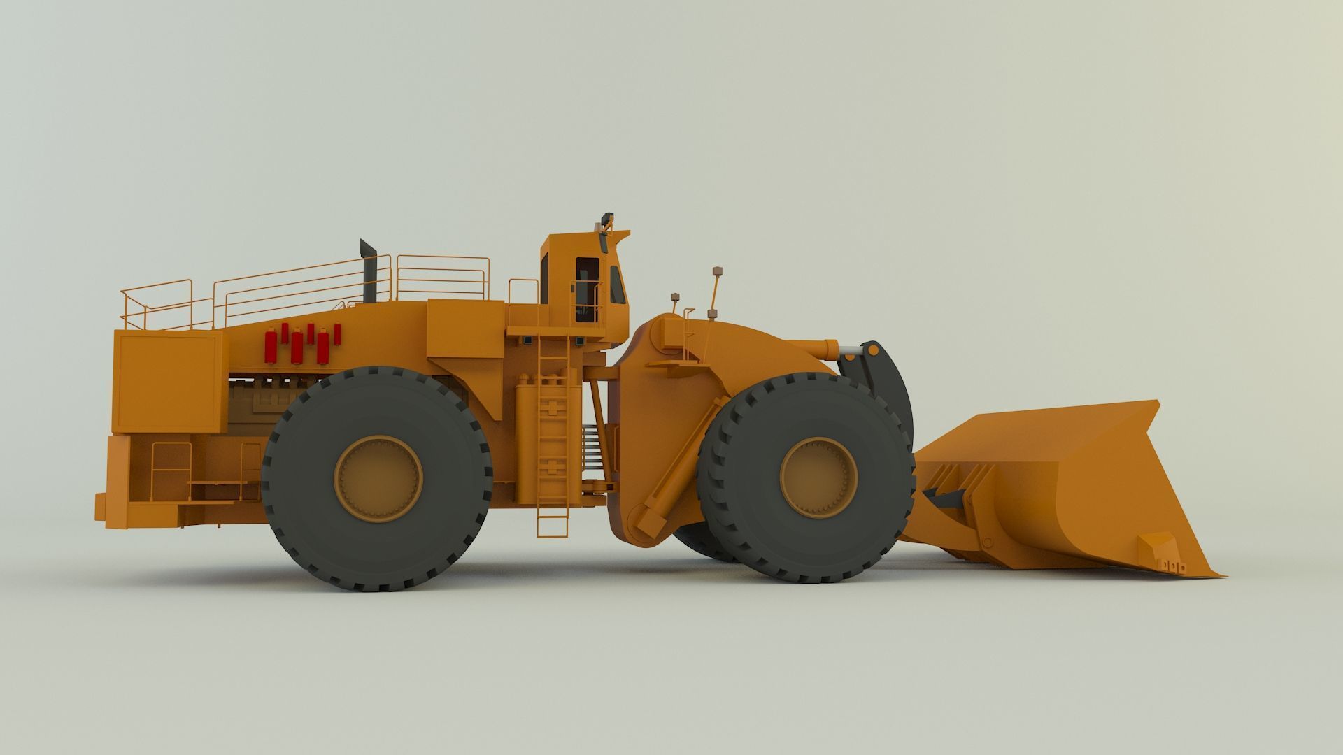 komatsun we2350 wheel loader 3D model_4