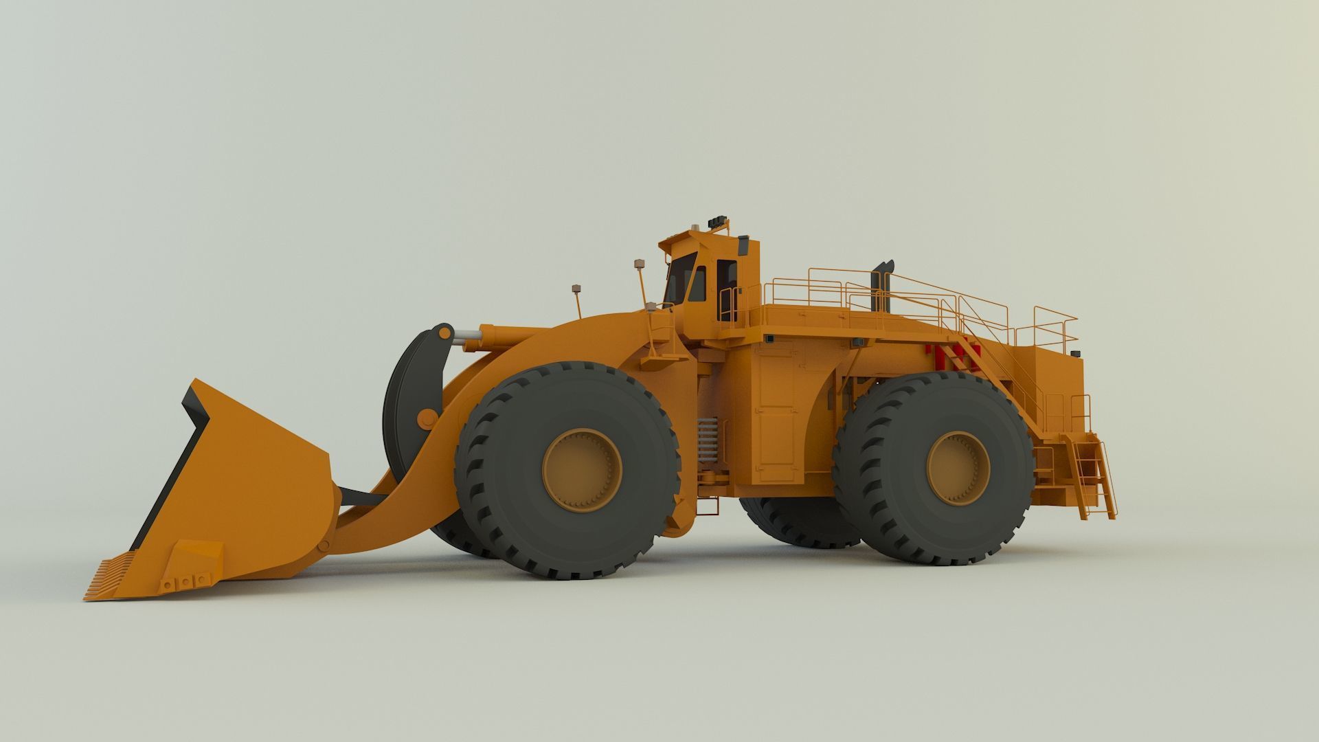 komatsun we2350 wheel loader 3D model_7