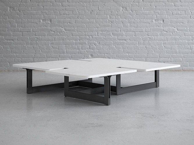 Valery 1 Square Coffee Table 3D model