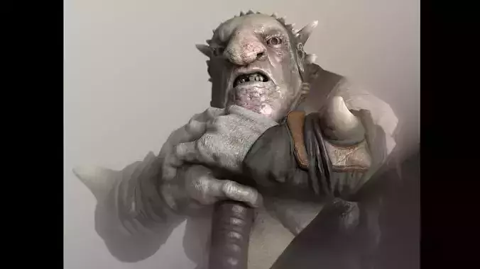 Guard-Troll Low-poly 3D model