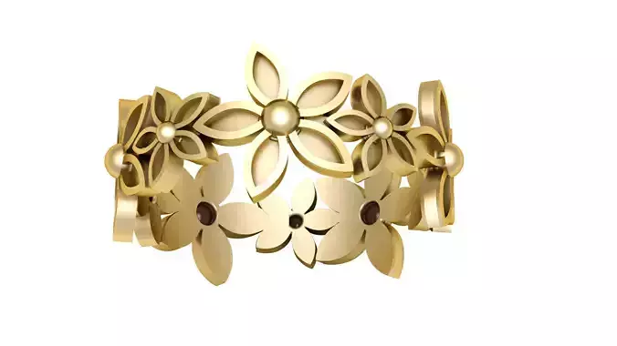 jasmine flower ring 3d printable model