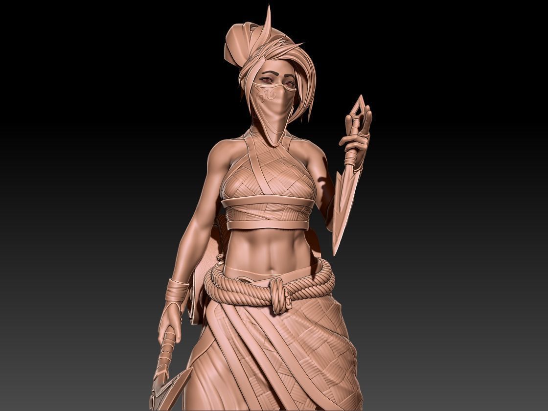 Akali 3D print model_3