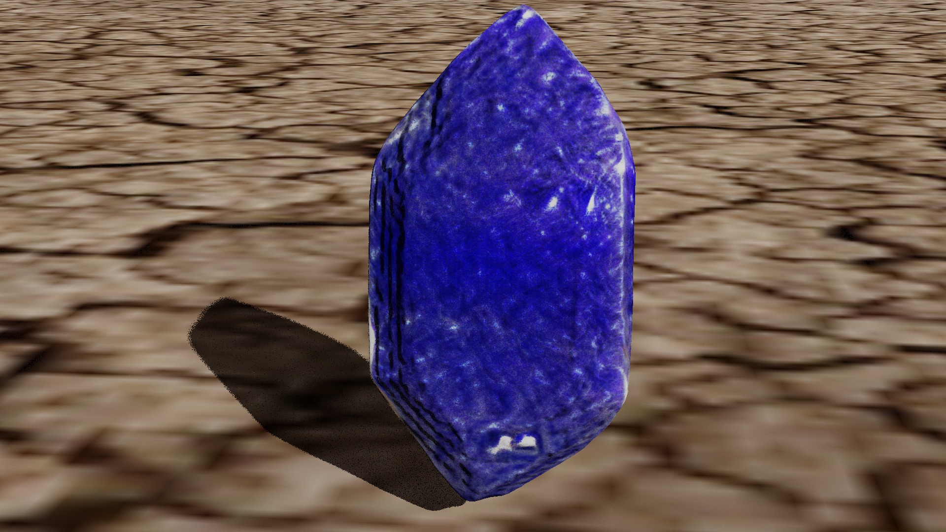 Tanzanite Stone Low-poly 3D model_2