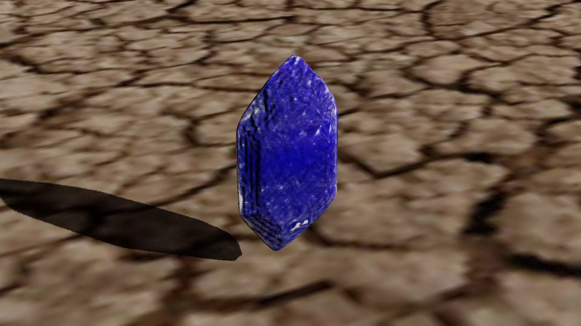 Tanzanite Stone Low-poly 3D model_0