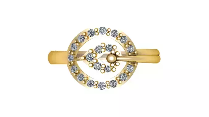 STYLISH DIAMOND ENGAGEMENT RING 3D PRINTABLE MODEL