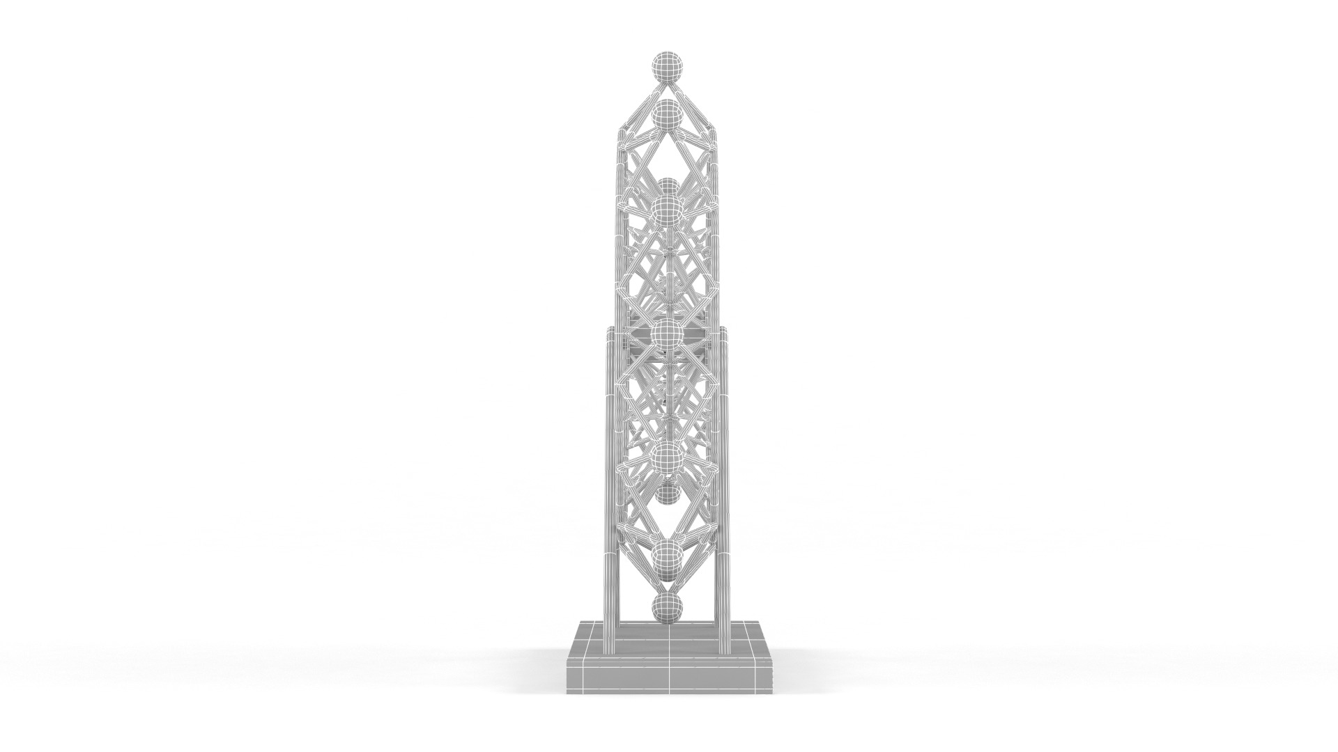 Retro Ferris Wheel 3D model_8