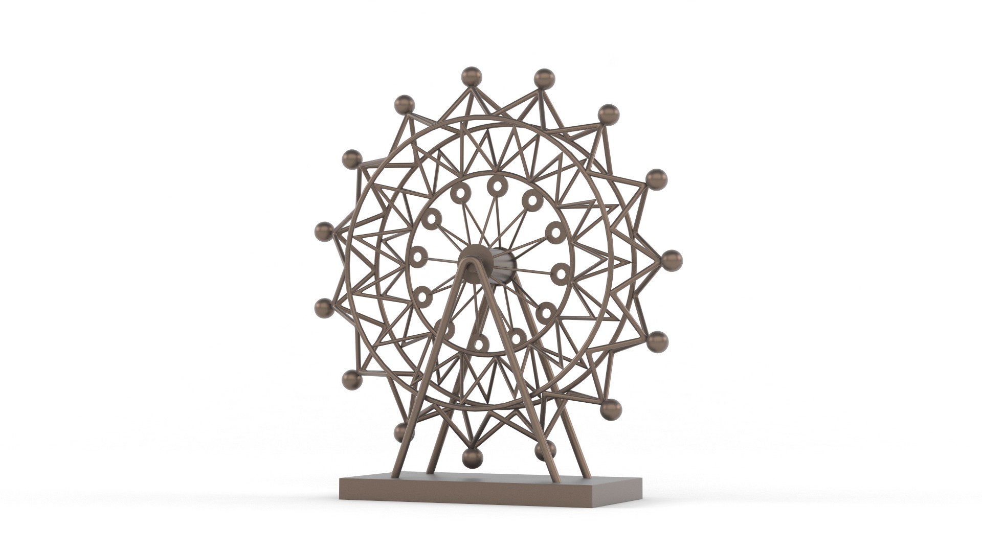 Retro Ferris Wheel 3D model_4