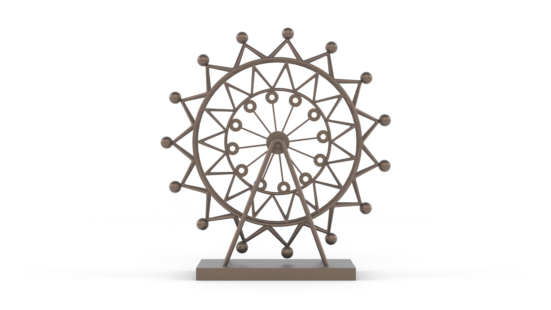 Retro Ferris Wheel 3D model_1