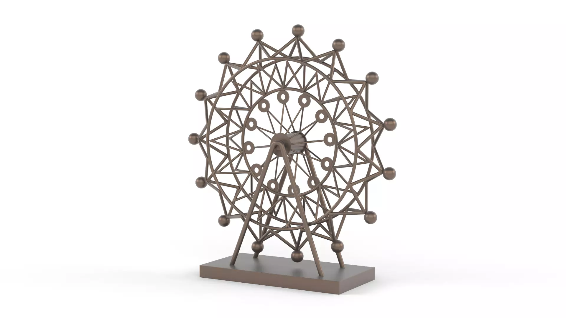 Retro Ferris Wheel 3D model_0