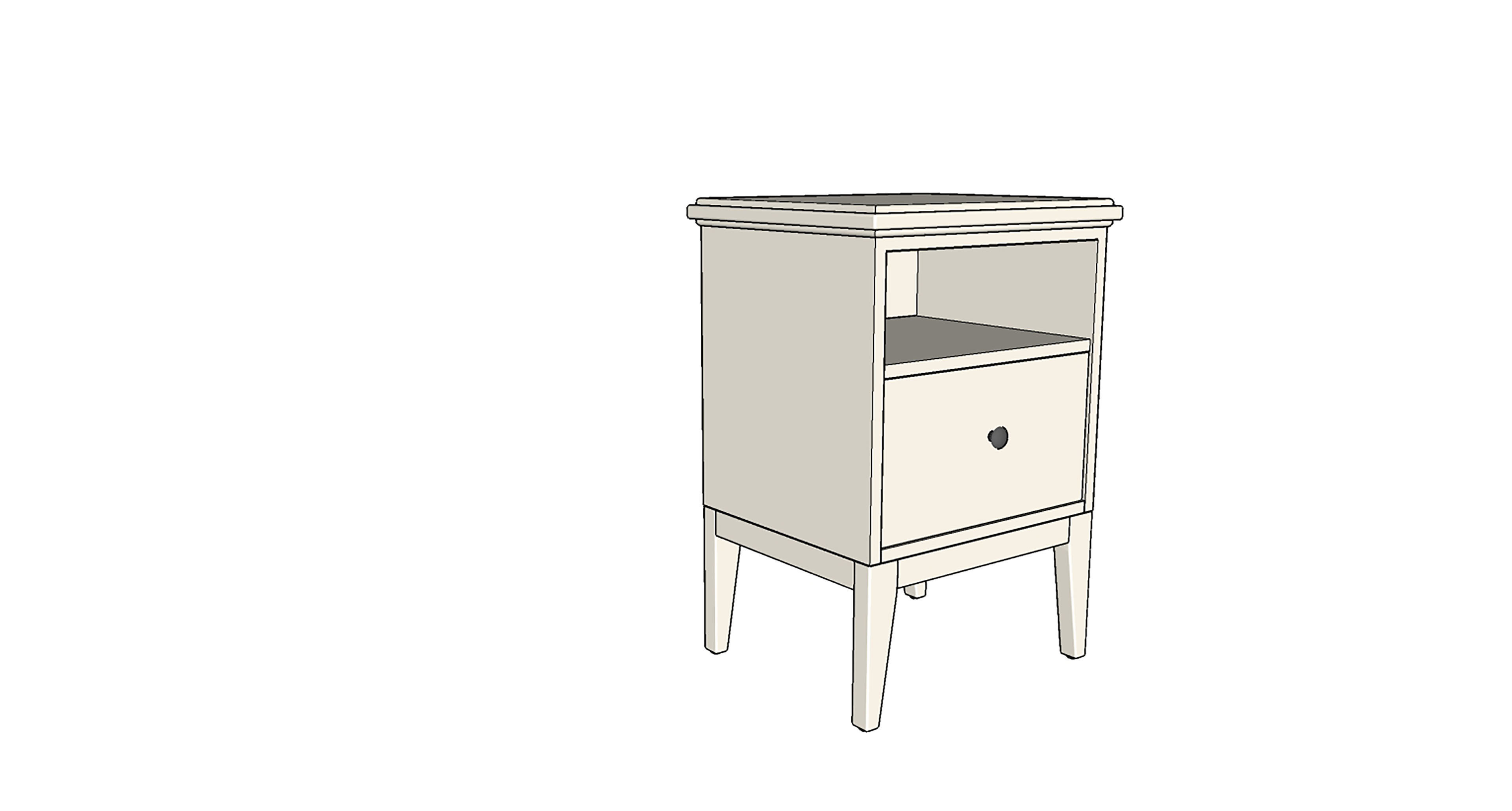 IKEA Idanas Nightstand 3D model_6