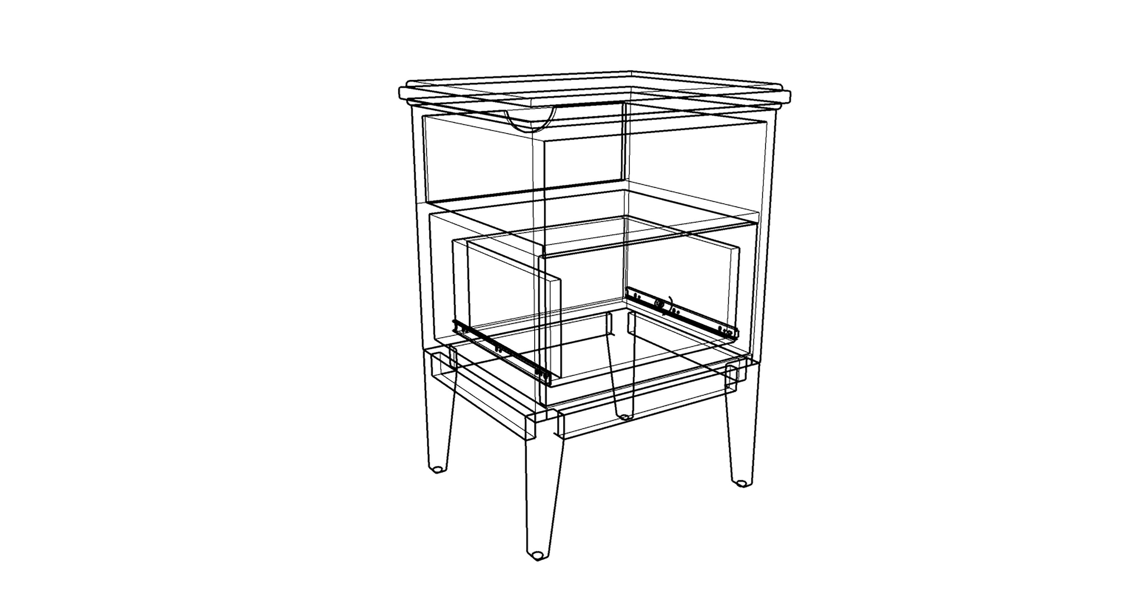 IKEA Idanas Nightstand 3D model_9