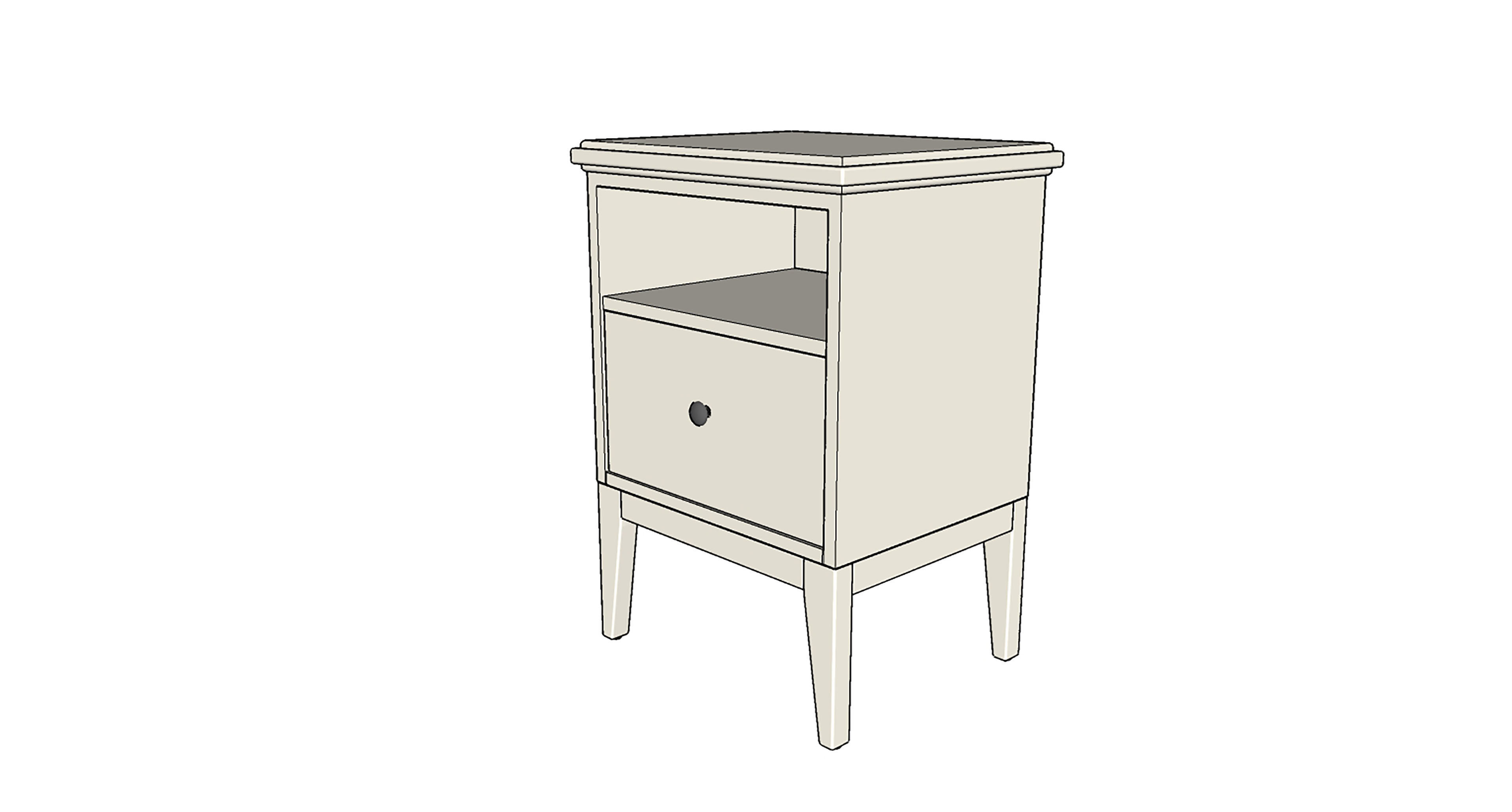 IKEA Idanas Nightstand 3D model_7