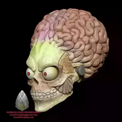 Mars Attacks Alien Mask 3D DIGITAL DOWNLOAD 3D print model