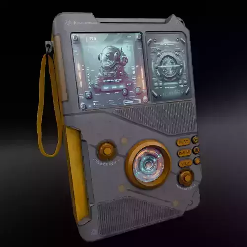 Stylised Futuristic Radio Headphone