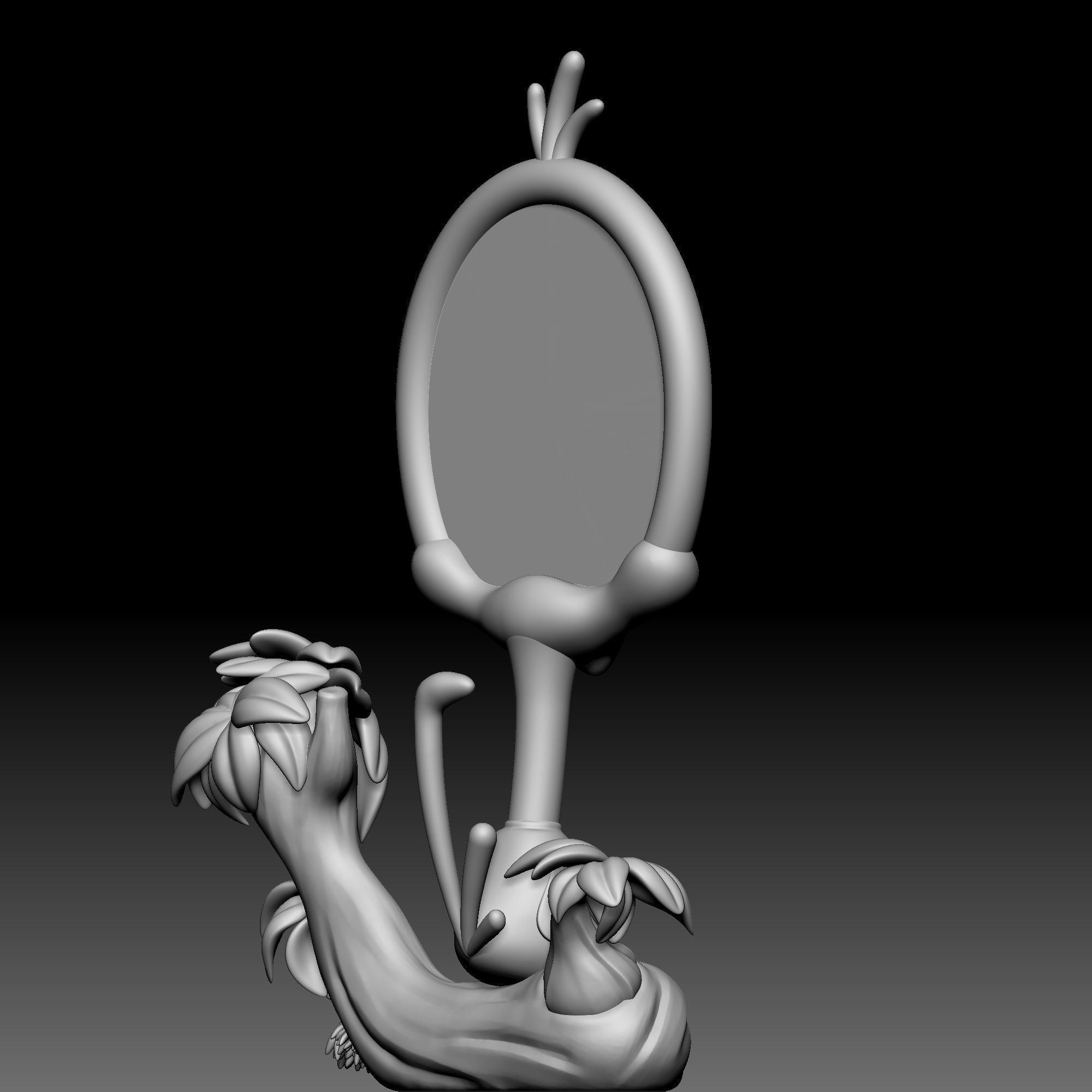 Bird - Mirror - Alice in Wonderland - 030 3D print model_5