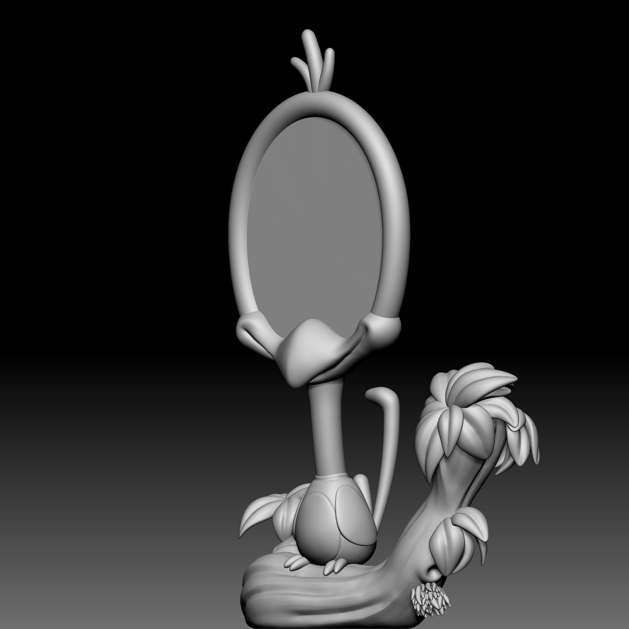 Bird - Mirror - Alice in Wonderland - 030 3D print model_1