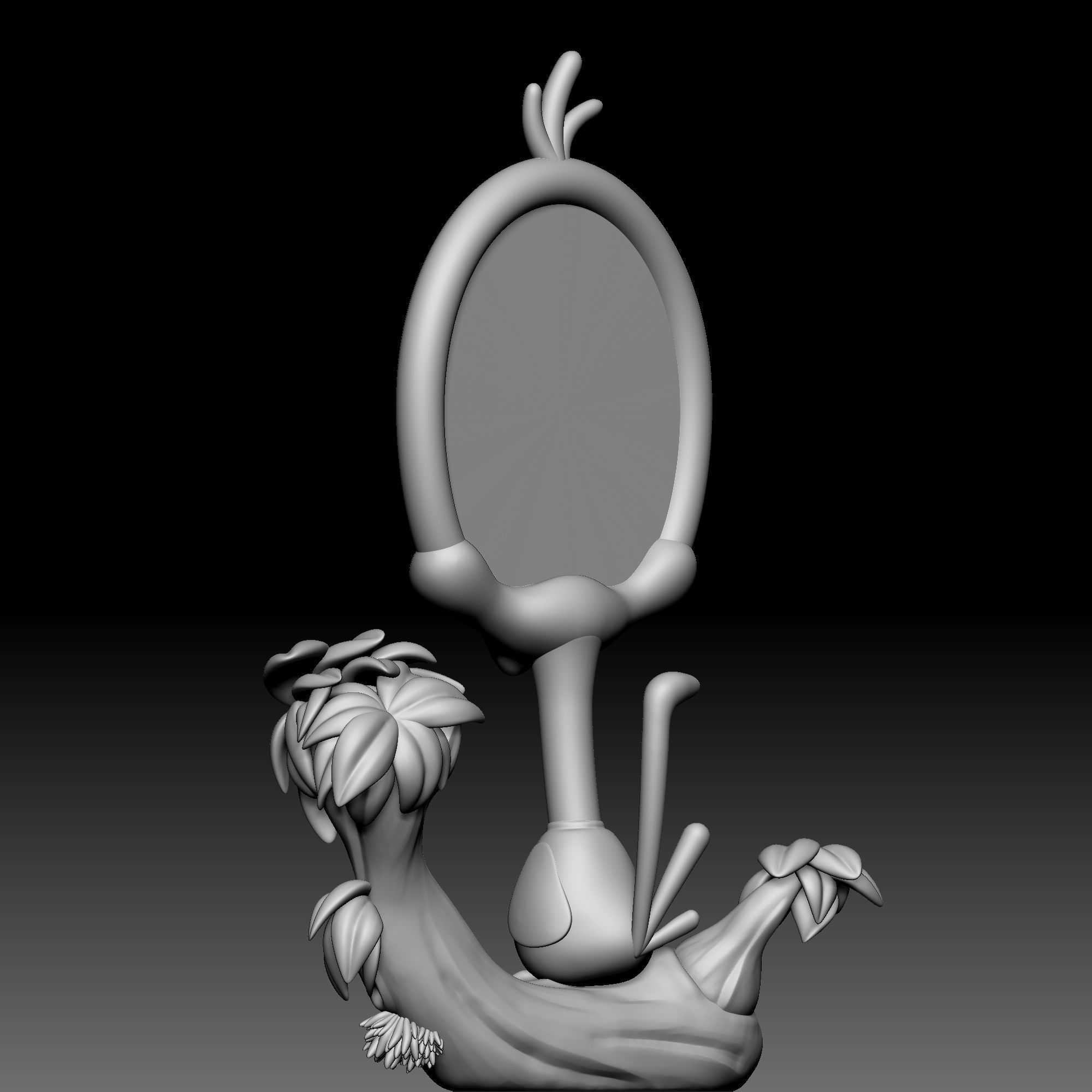 Bird - Mirror - Alice in Wonderland - 030 3D print model_3