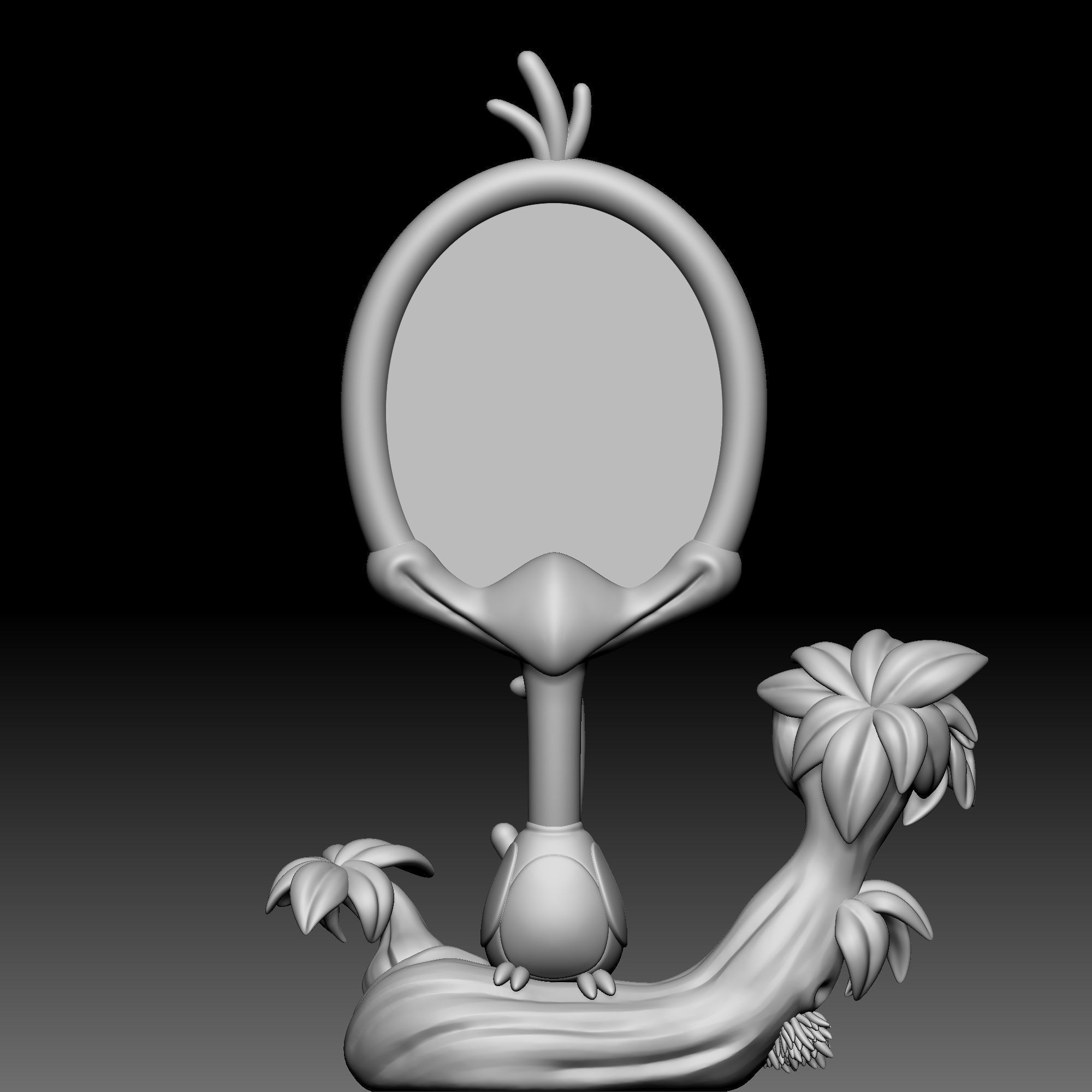 Bird - Mirror - Alice in Wonderland - 030 3D print model_8