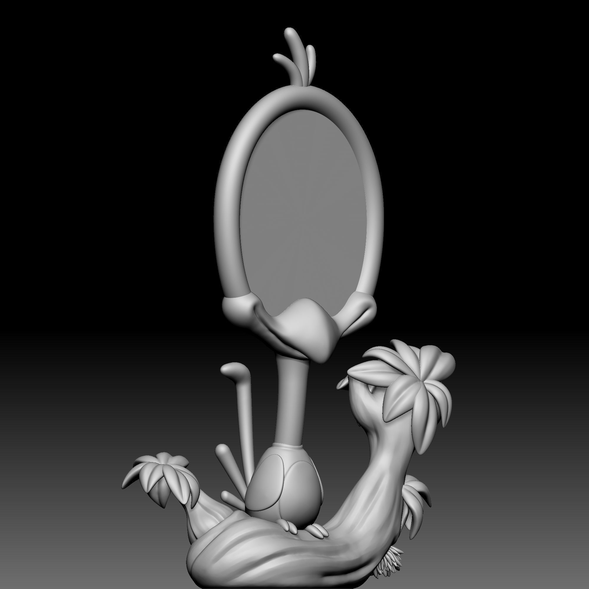 Bird - Mirror - Alice in Wonderland - 030 3D print model_7