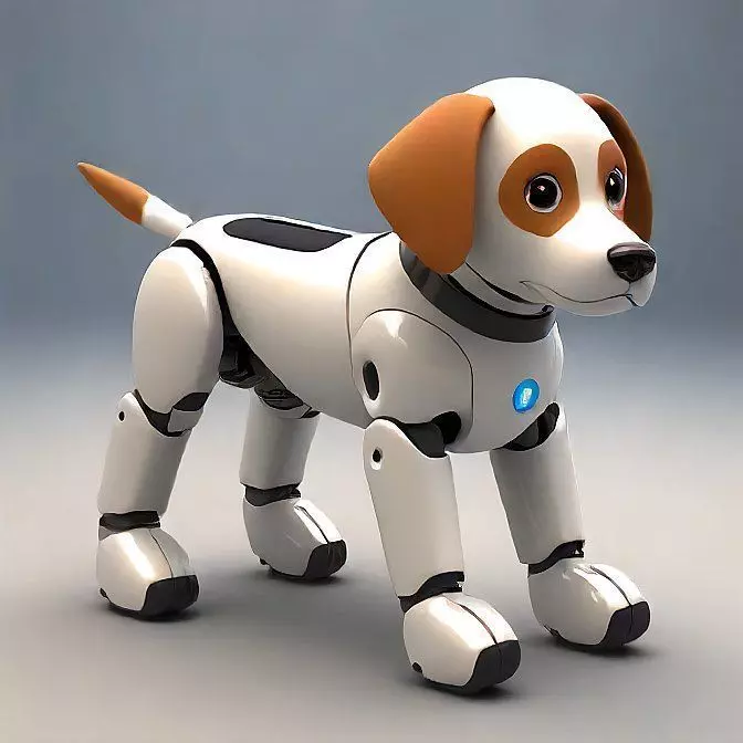 Cute Robotic Dog 3D model_0