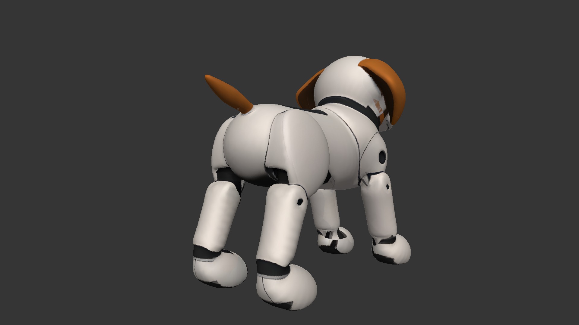 Cute Robotic Dog 3D model_3