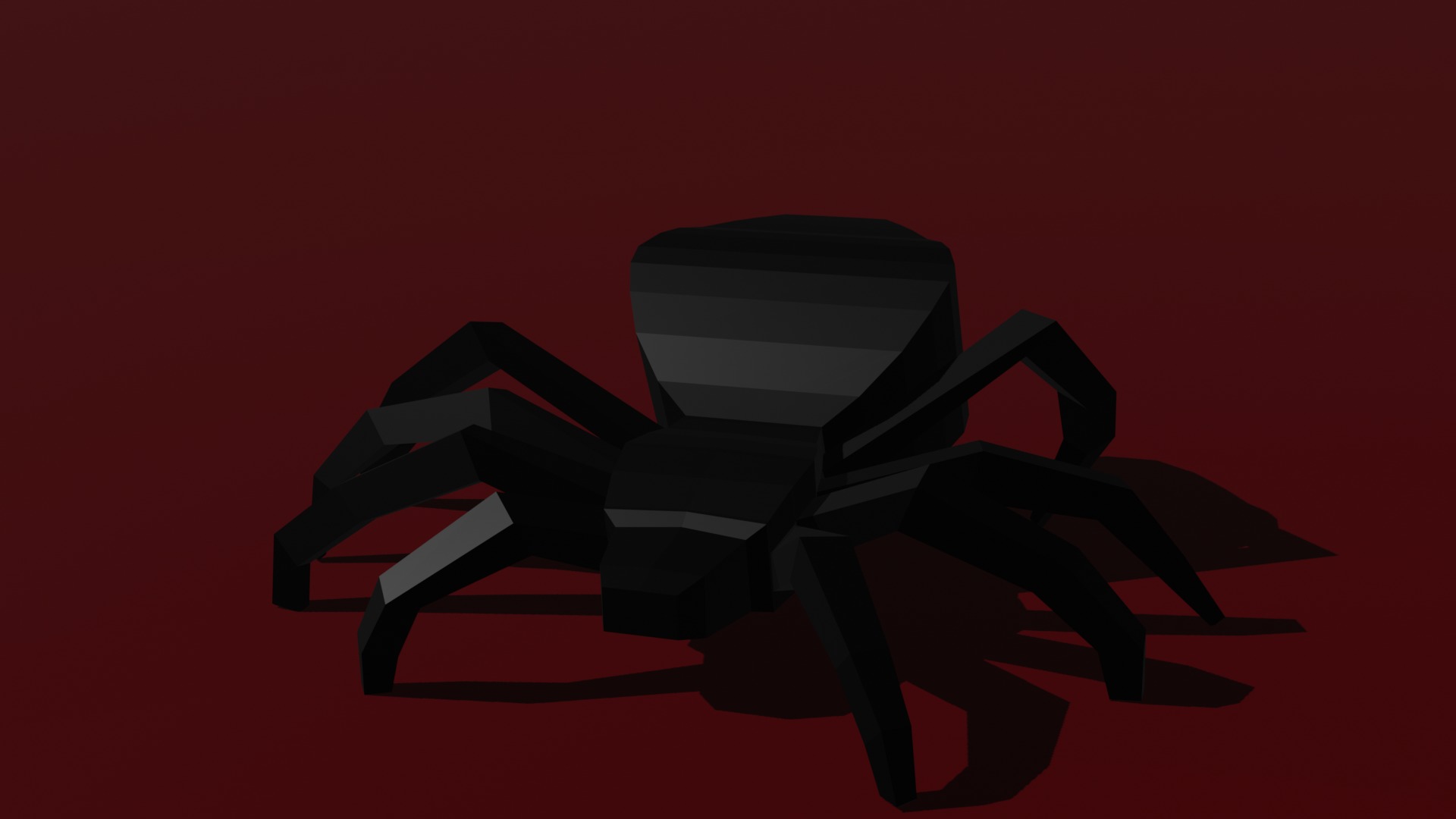 Spider Low-poly 3D model_4