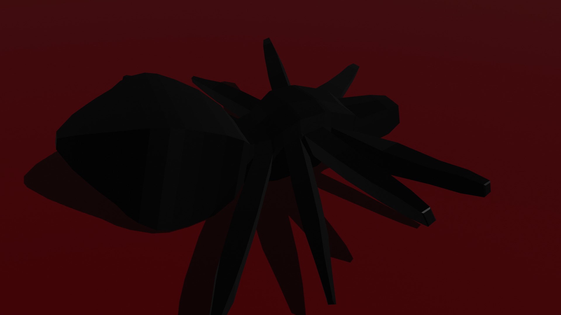 Spider Low-poly 3D model_3