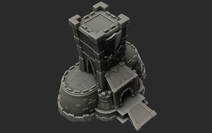 a Castle sculpt 3D model