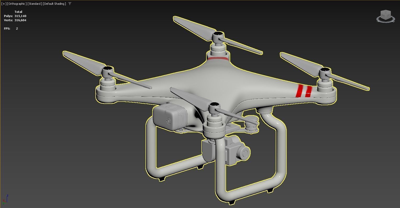 3D model of a quadcopter drone3D model of a quadcopter drone 3D model_5