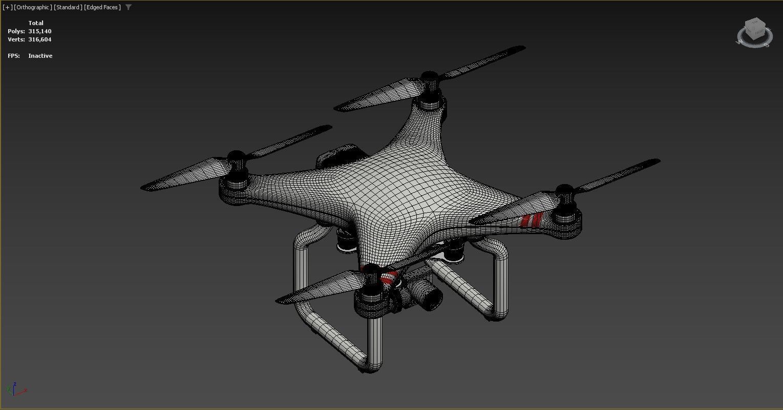 3D model of a quadcopter drone3D model of a quadcopter drone 3D model_1
