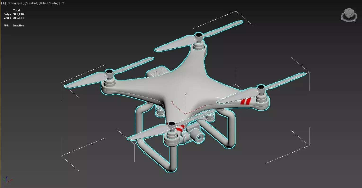 3D model of a quadcopter drone3D model of a quadcopter drone 3D model_0