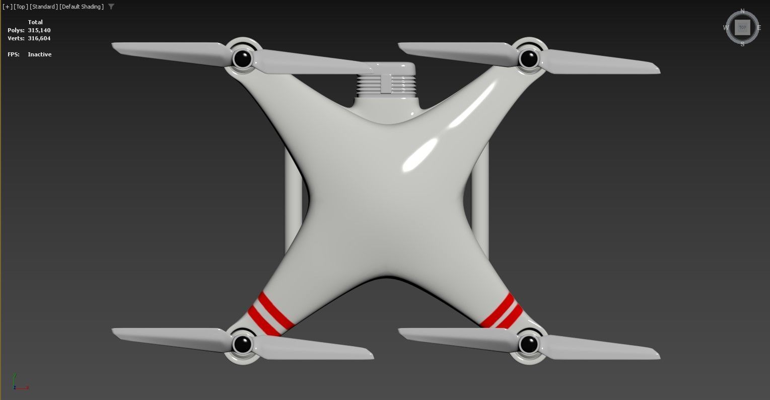 3D model of a quadcopter drone3D model of a quadcopter drone 3D model_2